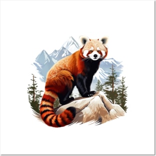 Red Panda In Nature Posters and Art